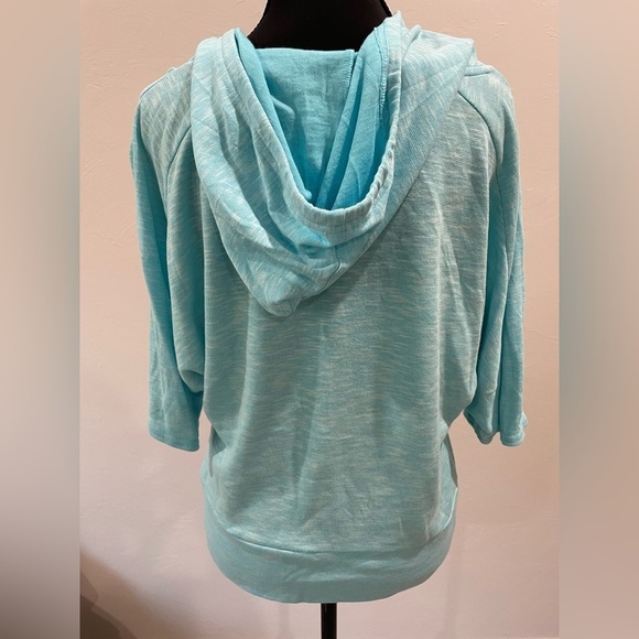 Lucy Aqua Hoodie Sweatshirt NWOT - Picture 3 of 5